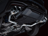 AWE Track Edition Exhaust for S650 Ford Mustang GT Fastback - Quad Chrome Silver Tips - Mounted